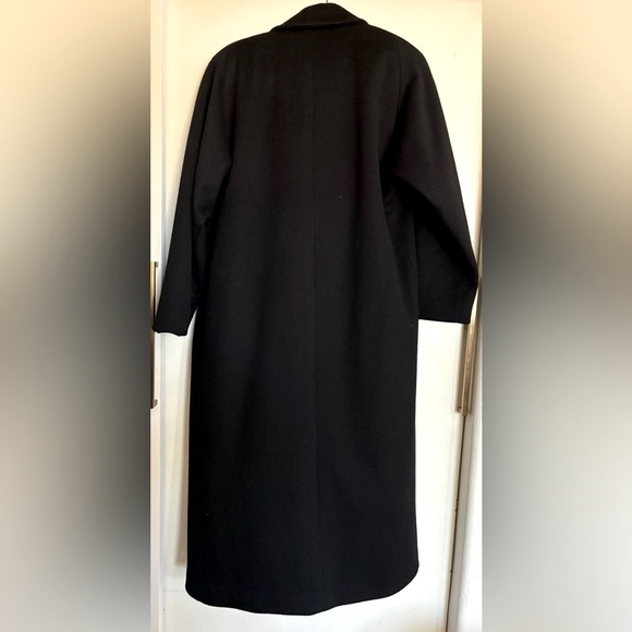 Vintage 90s Larry Levine Ankle Length Maxi Wool Coat - Picture 5 of 5